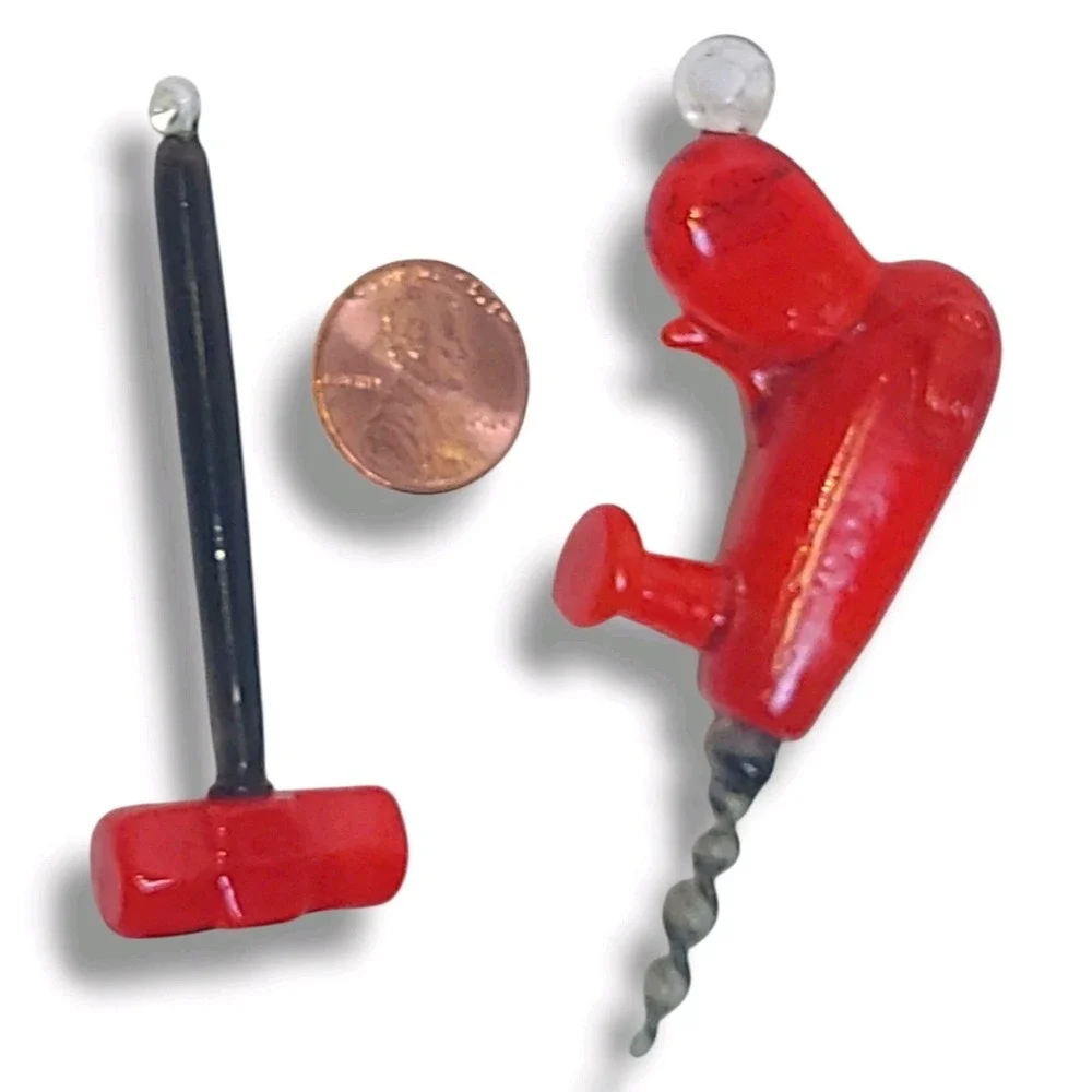 Hand Blown Glass‎ Christmas Ornaments Drill & Hammer Dad Tools